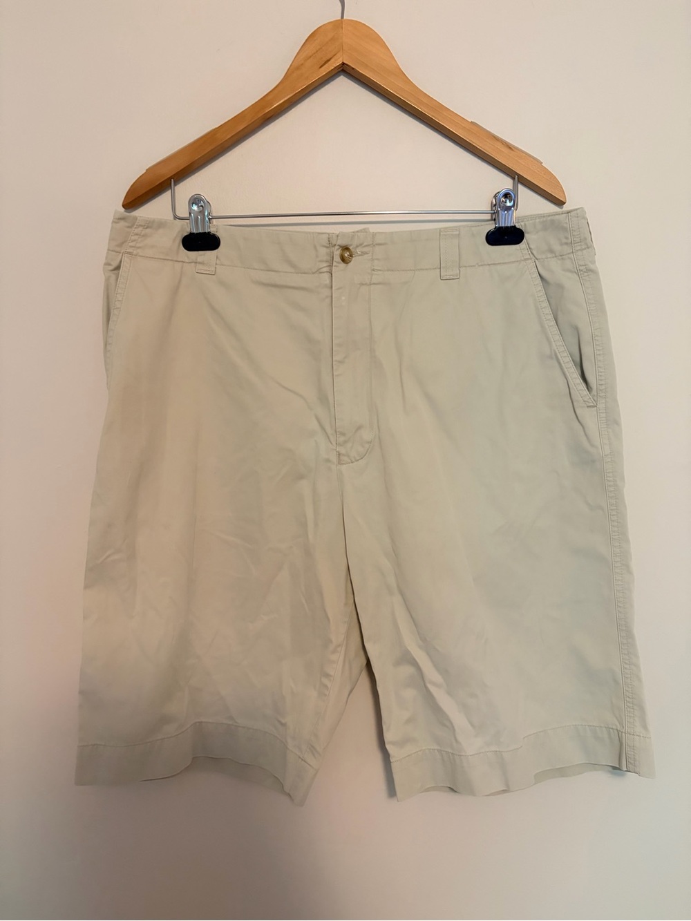 Lacoste Mens Regular Fit Chino Shorts Khaki Tan Cotton Size 46